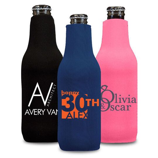 Custom Bottle Huggers with Your 1-Color Artwork